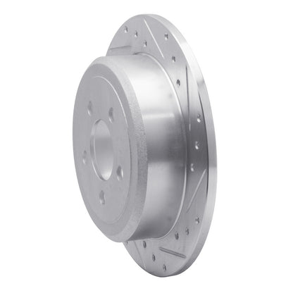 R1 Concepts R1 07-12 Dodge Nitro Rear Right Drilled & Slotted Silver Brake Rotor