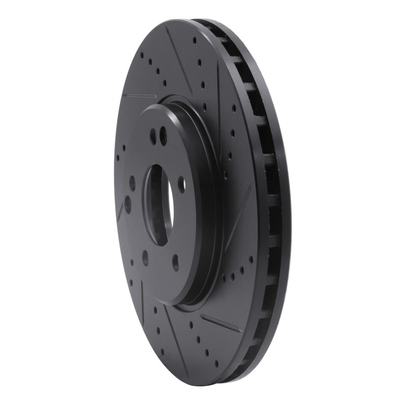 R1 Concepts R1 96-11 Chrysler Crossfire Front Right Drilled & Slotted Black Brake Rotor