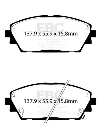 EBC 2019+ Mazda 3 (BP) 2.5L Greenstuff Front Brake Pads