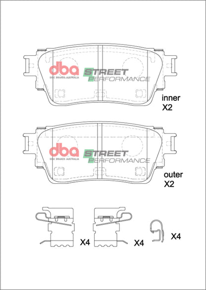 DBA 19-24 Nissan Altima (w/Electronic Parking Brake) SP Performance Rear Brake Pads
