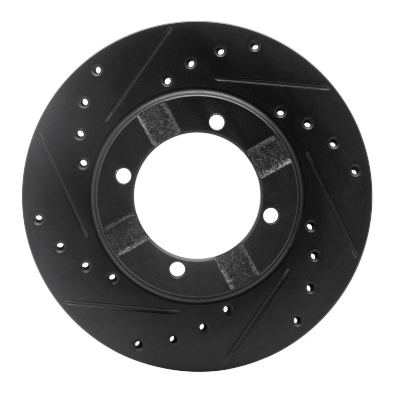 R1 Concepts R1 83-91 Dodge COLT Front Left Drilled & Slotted Black Brake Rotor