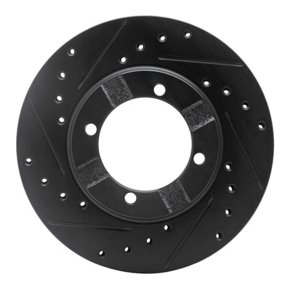 R1 Concepts R1 83-91 Dodge COLT Front Left Drilled & Slotted Black Brake Rotor