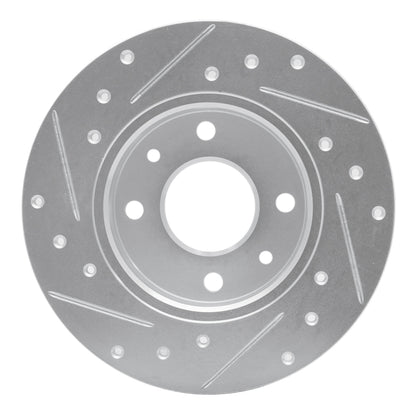 R1 Concepts R1 81-83 Renault Fuego Front Right Drilled & Slotted Silver Brake Rotor