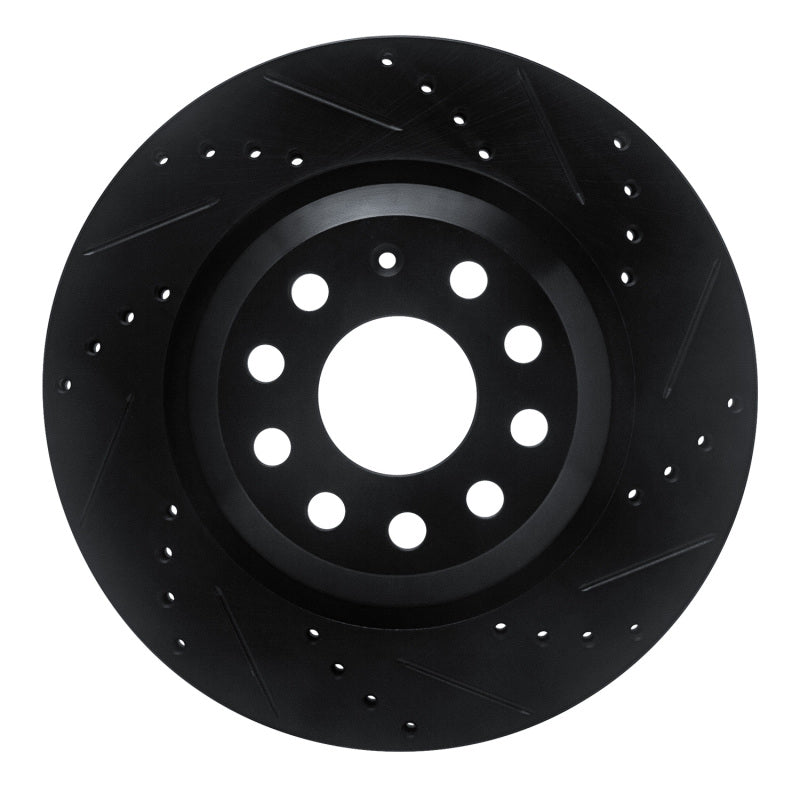 DFC 06-25 Audi S3 (USA/Canada) Rear Right Drilled & Slotted Black Brake Rotor