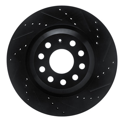 DFC 06-25 Audi S3 (USA/Canada) Rear Right Drilled & Slotted Black Brake Rotor