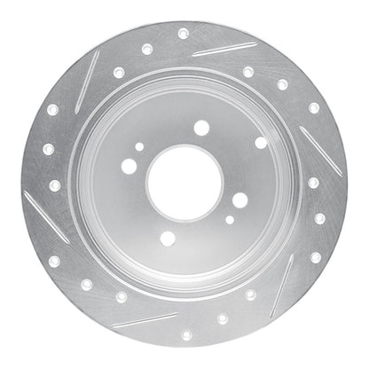 R1 Concepts R1 06-12 Dodge Attitude (Mexico) Rear Right Drilled & Slotted Silver Brake Rotor