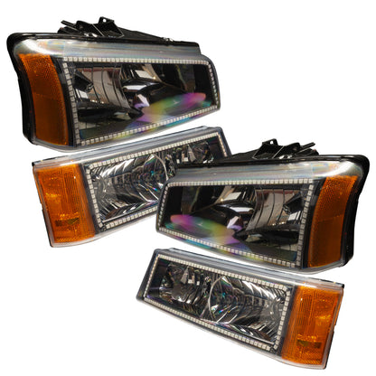 ORACLE Lighting Oracle 03-06 Chevy Silverado Pre-Assembled Headlights w/ Parking Lights - ColorSHIFT