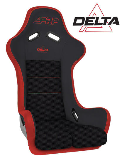 PRP Seats PRP Delta Composite Seat- Black/Red (PRP Red Outline/Delta Red- Red Stitching/201-263-201-237)