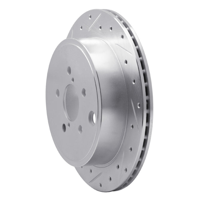 R1 Concepts R1 10-25 Scion FR-S Rear Left Drilled & Slotted Silver Brake Rotor