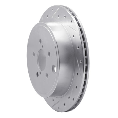 R1 Concepts R1 10-25 Scion FR-S Rear Left Drilled & Slotted Silver Brake Rotor