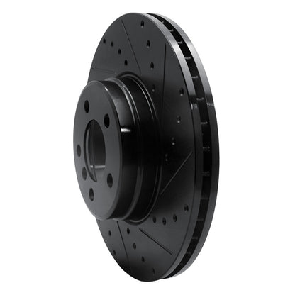 R1 Concepts R1 03-05 Land Rover Range Rover Front Right Drilled & Slotted Black Brake Rotor