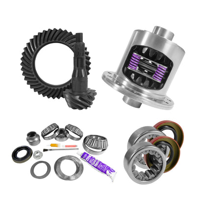 Yukon Gear & Axle Yukon Gear 9.75in Ford 3.73 Rear Ring & Pinion Install Kit 34 Spline Positraction Axle Bearings
