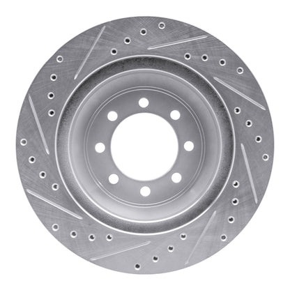 R1 Concepts R1 75-94 Ford E-350 Econoline Front Right Drilled & Slotted Silver Brake Rotor