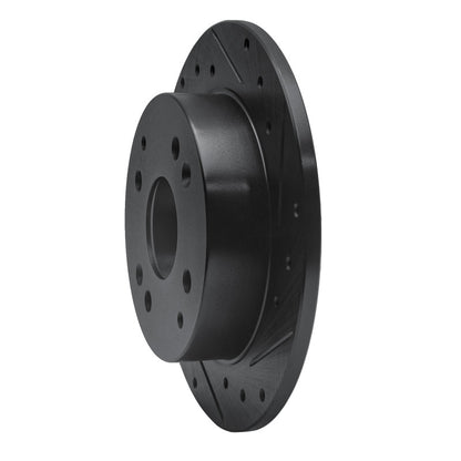 R1 Concepts R1 92-97 Acura CL Rear Right Drilled & Slotted Black Brake Rotor