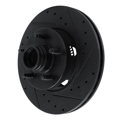 R1 Concepts R1 06-12 Ford Ranger (Mexico) Front Right Drilled & Slotted Black Brake Rotor
