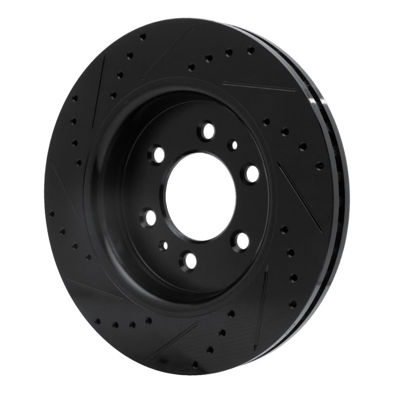 R1 Concepts R1 07-21 Ford Expedition Front Right Drilled & Slotted Black Brake Rotor