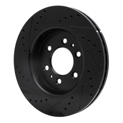 R1 Concepts R1 07-21 Ford Expedition Front Right Drilled & Slotted Black Brake Rotor