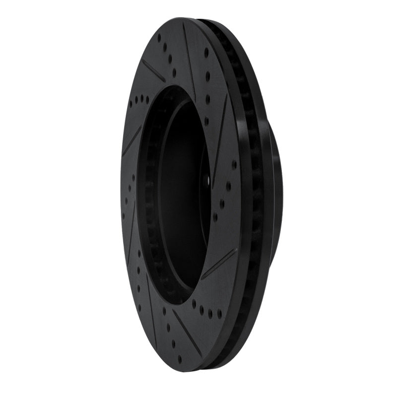R1 Concepts R1 00-07 Toyota TUNDRA Front Left Drilled & Slotted Black Brake Rotor