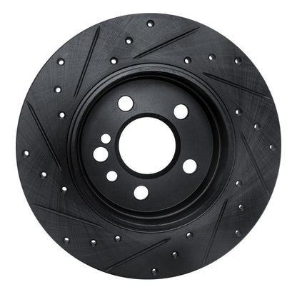 R1 Concepts R1 91-99 Mercedes-Benz S320 Rear Right Drilled & Slotted Black Brake Rotor