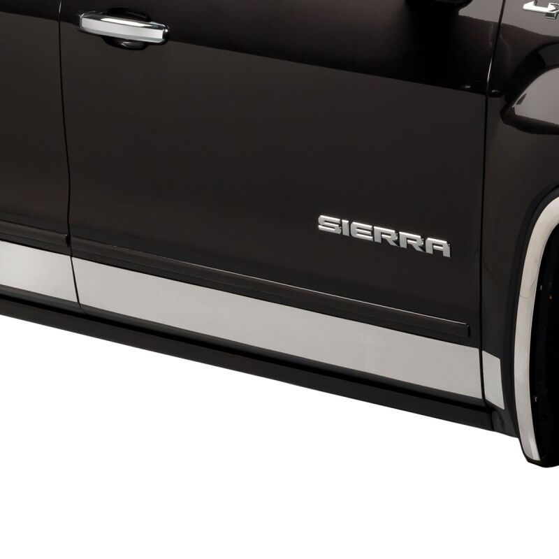 Putco 14-18 GMC Sierra LD - Double Cab - 6.5in Bed - 10pcs Pro Stainless Steel Rocker Panels