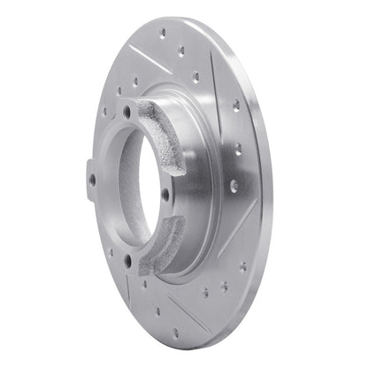 R1 Concepts R1 85-91 Subaru GL Rear Right Drilled & Slotted Silver Brake Rotor