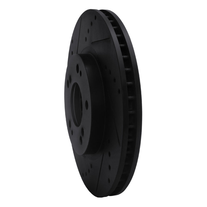 R1 Concepts R1 04-11 Mitsubishi Grandis (Mexico) Front Left Drilled & Slotted Black Brake Rotor