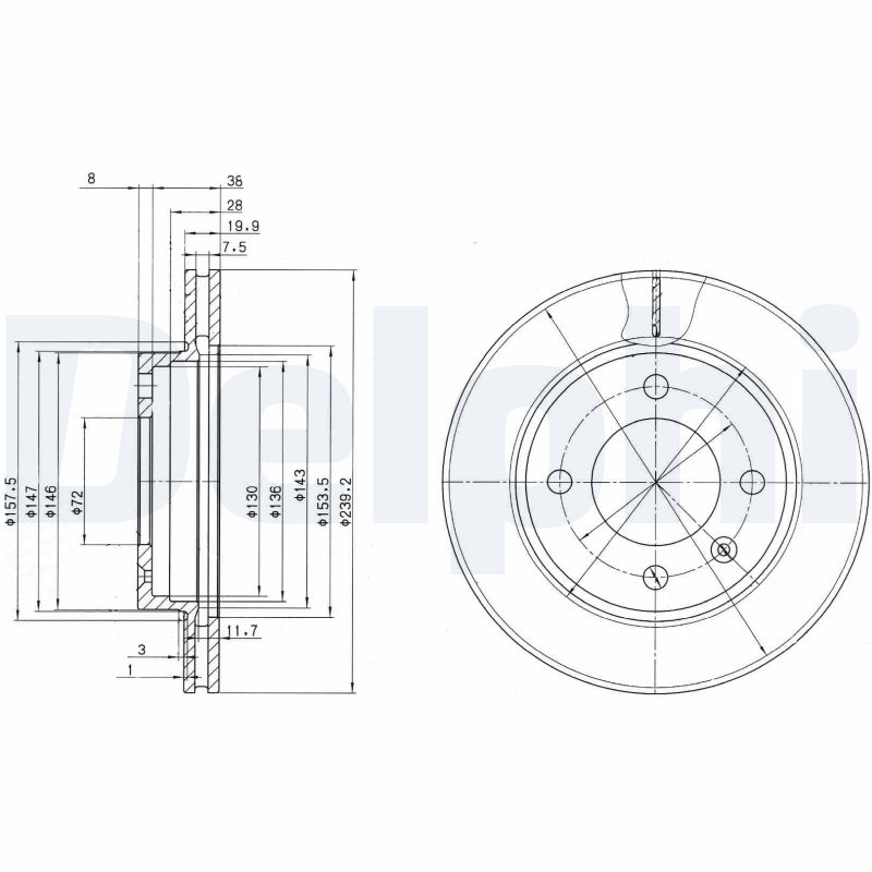 DELPHI BG2273 Brake Disc .