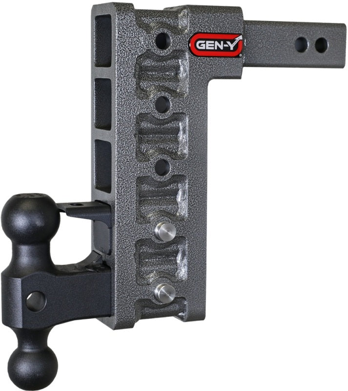GEN-Y Hitch Gen-Y Mega Duty 2in Shank 10in Drop 2K TW 16K Hitch w/GH-051 Dual-Ball/GH-032 Pintle Lock