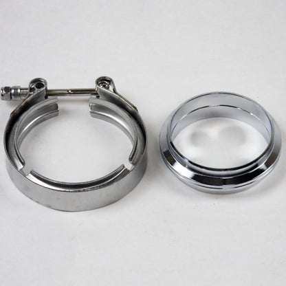 Granatelli Motor Sports Granatelli 3.0in V-Band Mild Steel Flat Flanges w/Clamp