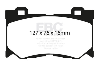 EBC Racing 08-13 Infiniti FX50 5.0L RP-X Front Brake Pads