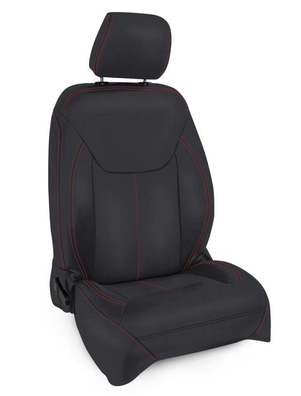 PRP Seats PRP 13-18 Jeep Wrangler JK Front Seat Covers/2 door or 4 door (Pair) - Black with Red Stitching