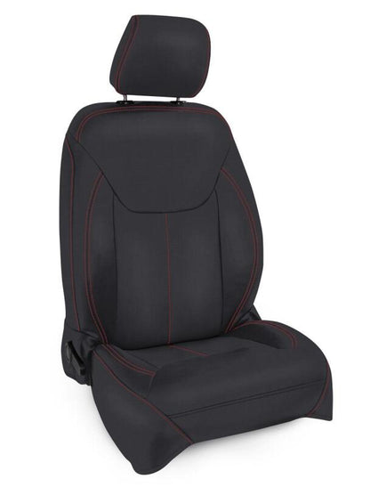 PRP Seats PRP 13-18 Jeep Wrangler JK Front Seat Covers/2 door or 4 door (Pair) - Black with Red Stitching