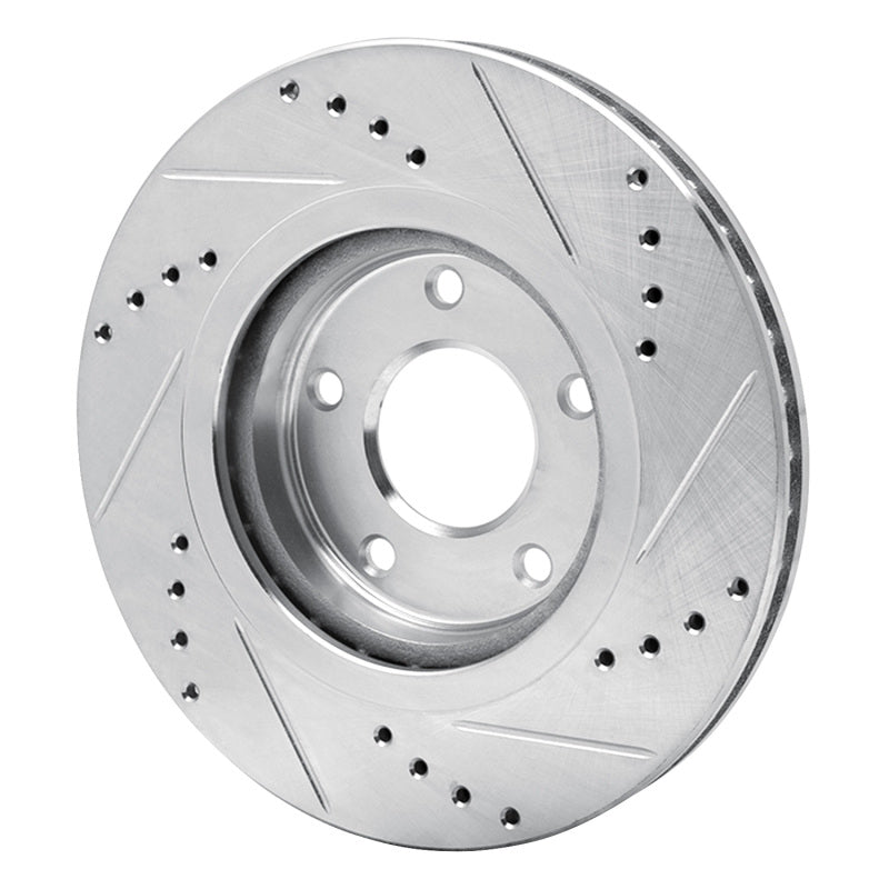 R1 Concepts R1 07-15 Nissan X-Trail (Mexico) Front Left Drilled & Slotted Silver Brake Rotor