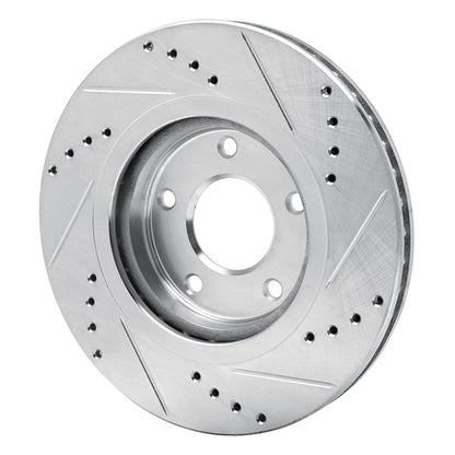 R1 Concepts R1 07-15 Nissan X-Trail (Mexico) Front Left Drilled & Slotted Silver Brake Rotor