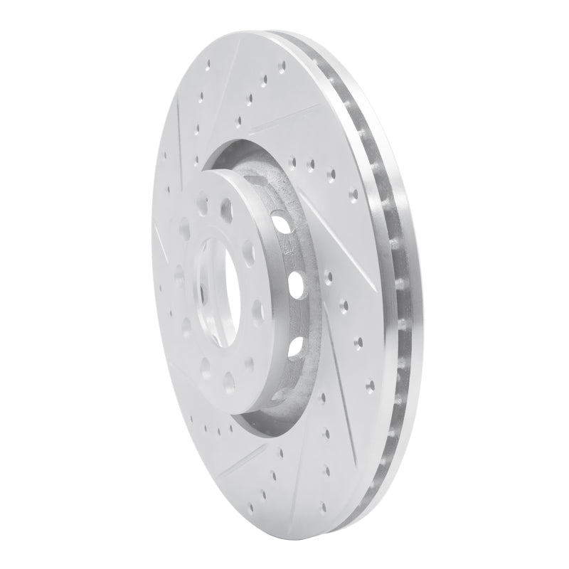 R1 Concepts R1 97-06 Audi A6 (USA/Canada) Front Left Drilled & Slotted Silver Brake Rotor