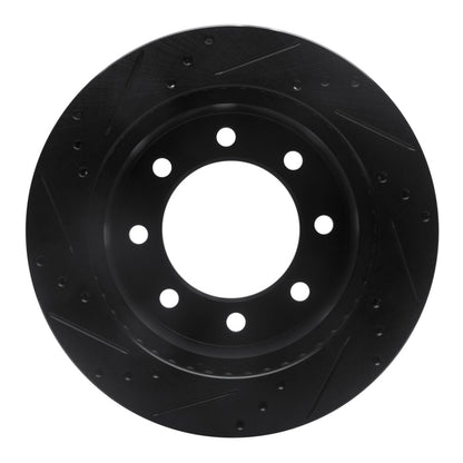 R1 Concepts R1 00-02 Dodge Ram 2500 Front Right Drilled & Slotted Black Brake Rotor