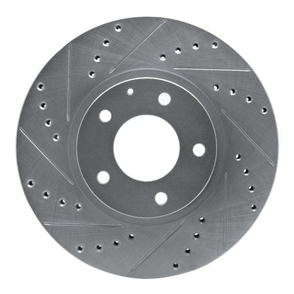 R1 Concepts R1 01-02 Mazda Millenia Front Left Drilled & Slotted Silver Brake Rotor