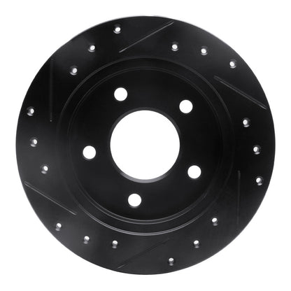 R1 Concepts R1 88-94 Buick Regal Rear Right Drilled & Slotted Black Brake Rotor