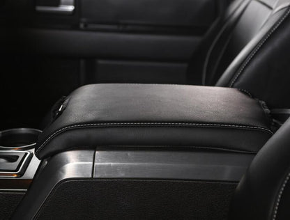 PRP Seats PRP 10-14 Ford Raptor  Center Console Cover- Black with Silver Stitch
