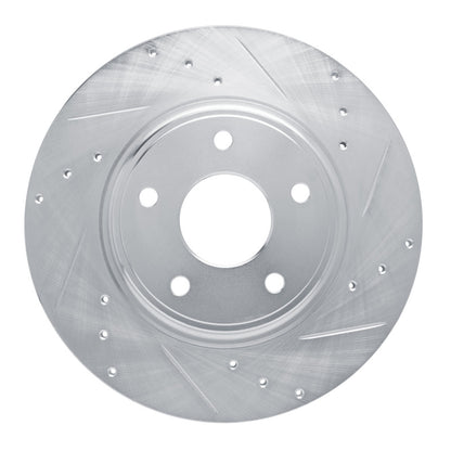 R1 Concepts R1 12-20 Chrysler Town & Country Rear Right Drilled & Slotted Silver Brake Rotor