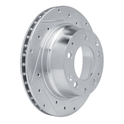 R1 Concepts R1 84-89 Porsche 911 Rear Right Drilled & Slotted Silver Brake Rotor