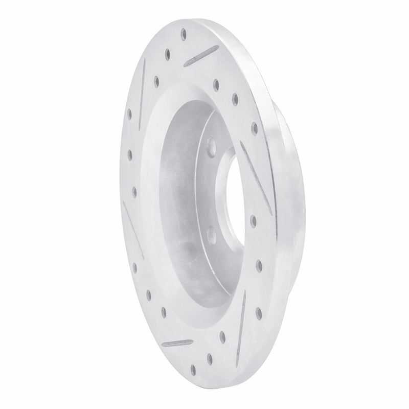 R1 Concepts R1 84-88 Pontiac 6000 Rear Right Drilled & Slotted Silver Brake Rotor
