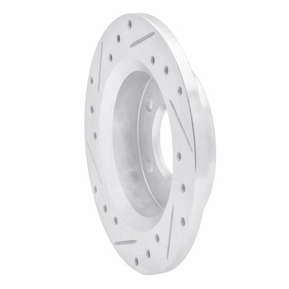 R1 Concepts R1 84-88 Pontiac 6000 Rear Right Drilled & Slotted Silver Brake Rotor