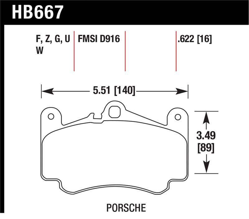 Hawk Performance Hawk 02-05 Porsche 911 Carrera 4 Turbo Look/Carrera 4S Front DTC-60 Brake Pads