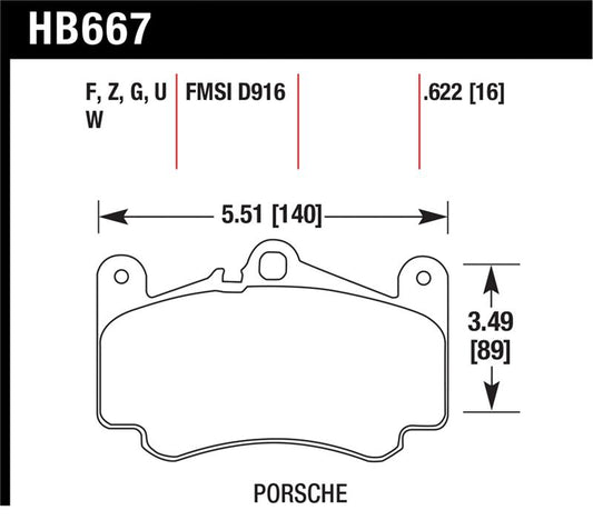Hawk Performance Hawk 02-05 Porsche 911 Carrera 4 Turbo Look/Carrera 4S Front DTC-60 Brake Pads