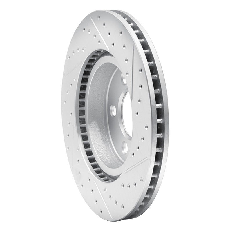R1 Concepts R1 08-12 Jeep J8 Front Left Drilled & Slotted Geo-Carbon Rotor