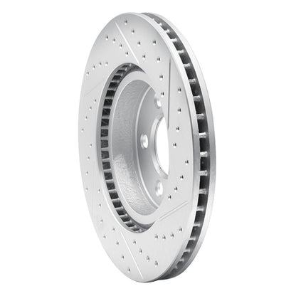 R1 Concepts R1 08-12 Jeep J8 Front Left Drilled & Slotted Geo-Carbon Rotor