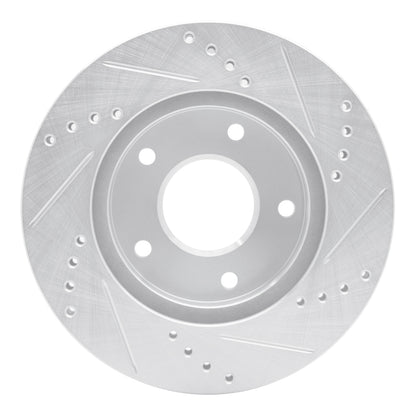 R1 Concepts R1 1997-2005 Chevrolet Blazer Front Left Drilled & Slotted Silver Brake Rotor