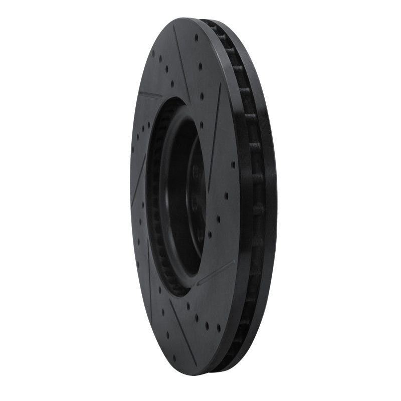 R1 Concepts R1 18-25 Volkswagen ATLAS Front Left Drilled & Slotted Black Brake Rotor