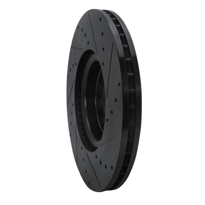 R1 Concepts R1 18-25 Volkswagen ATLAS Front Left Drilled & Slotted Black Brake Rotor